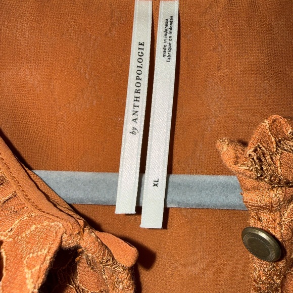 Anthropologie Terracotta Lace Top - Picture 2 of 7